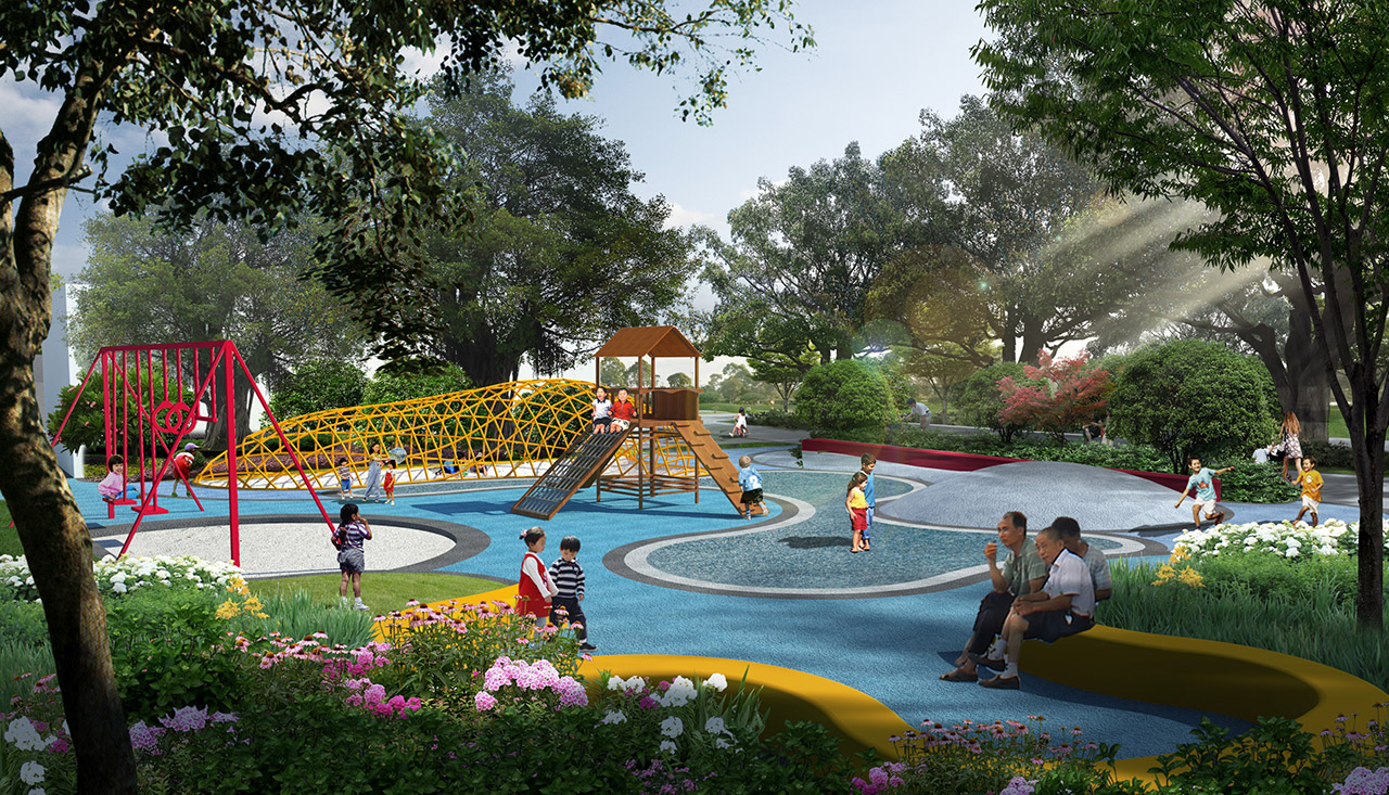 美麗鄉(xiāng)村建設之二街小公園效果圖