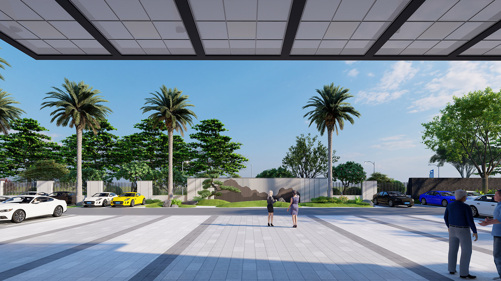 智能設備公司園林景觀方案設計案例效果圖2