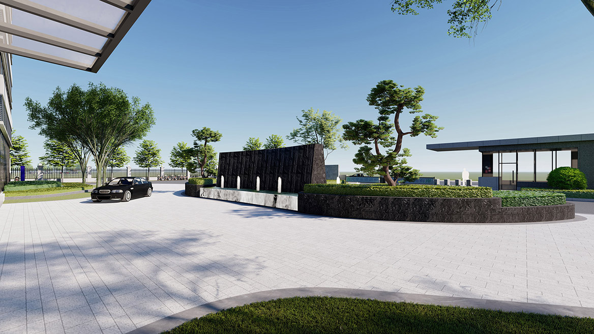 科技公司廠區(qū)景觀設計2