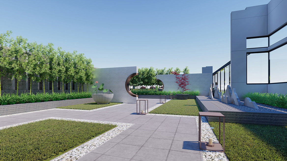 科技公司廠區(qū)景觀設計6