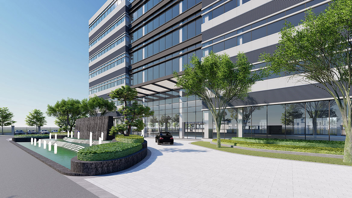 科技公司廠區(qū)景觀設計1